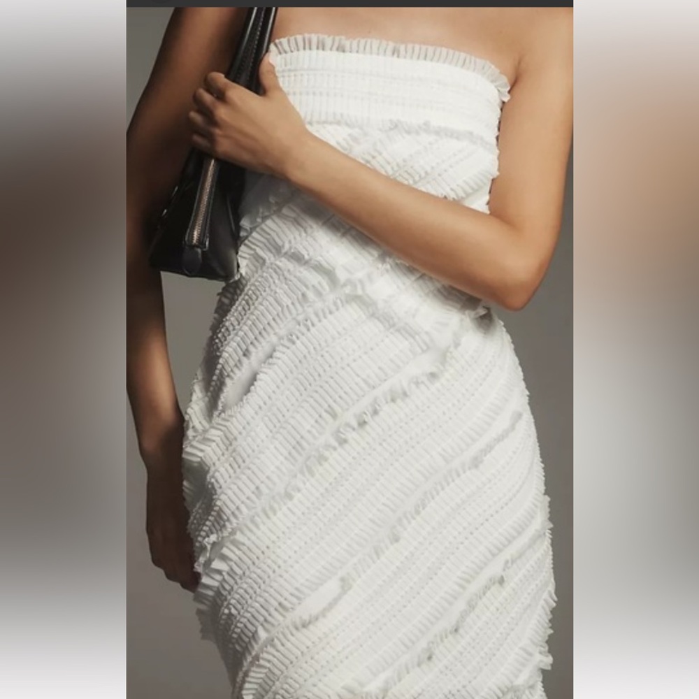 Anthropologie white cocktail dress